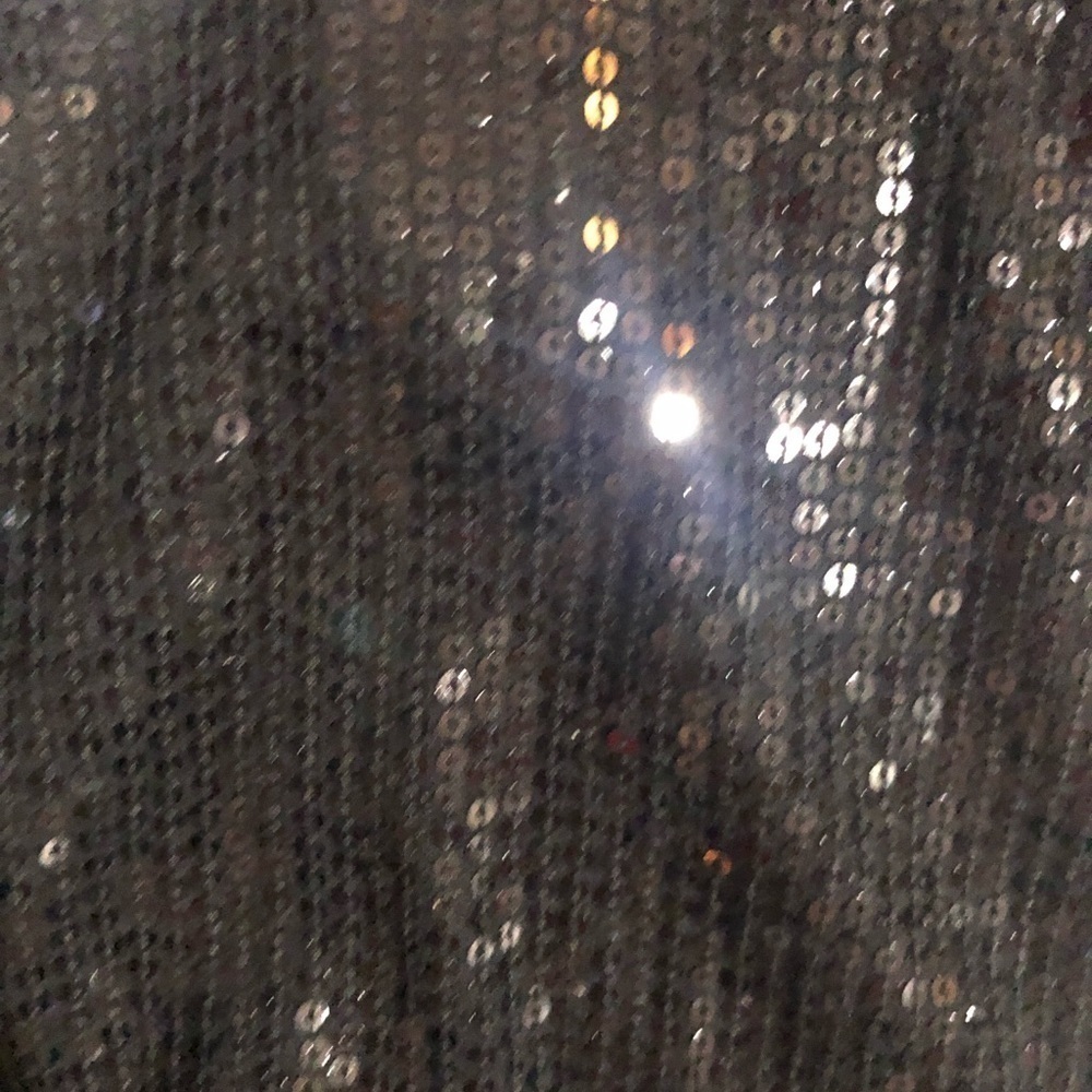 Express Sexy Basic Sequin Black Tank Top Medium - image 5